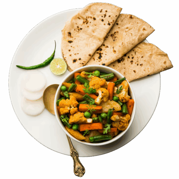 Mini Thali (Subji + Roti)